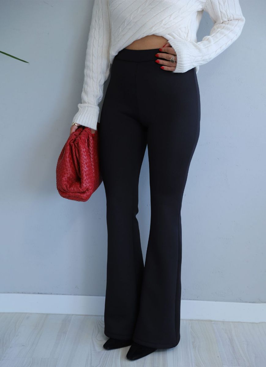 Siyah Scuba Kumaş Pantolon ( Özel Üretim )   resmi