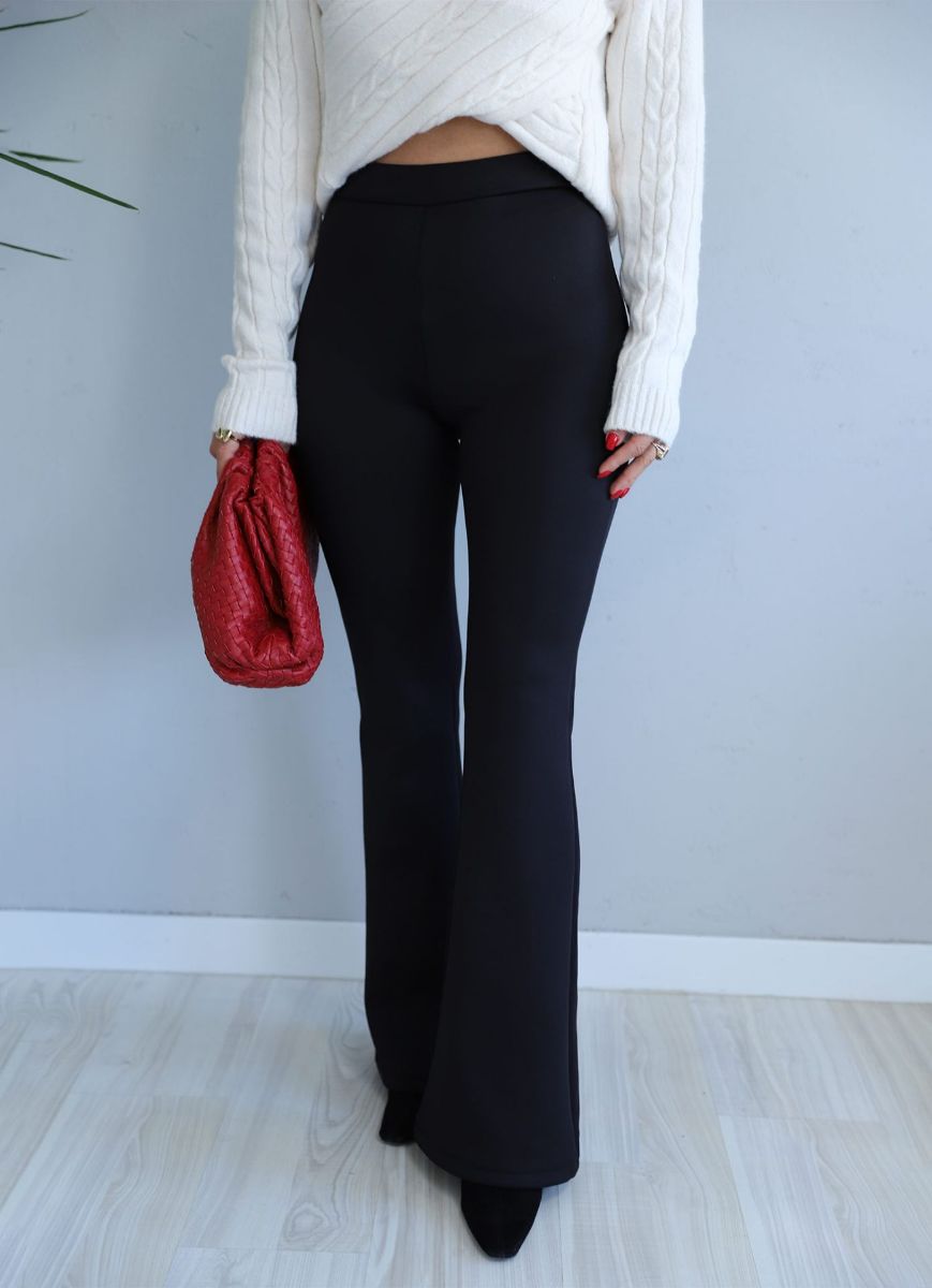 Siyah Scuba Kumaş Pantolon ( Özel Üretim )   resmi
